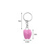 Tooth-shaped keyring container for baby teeth